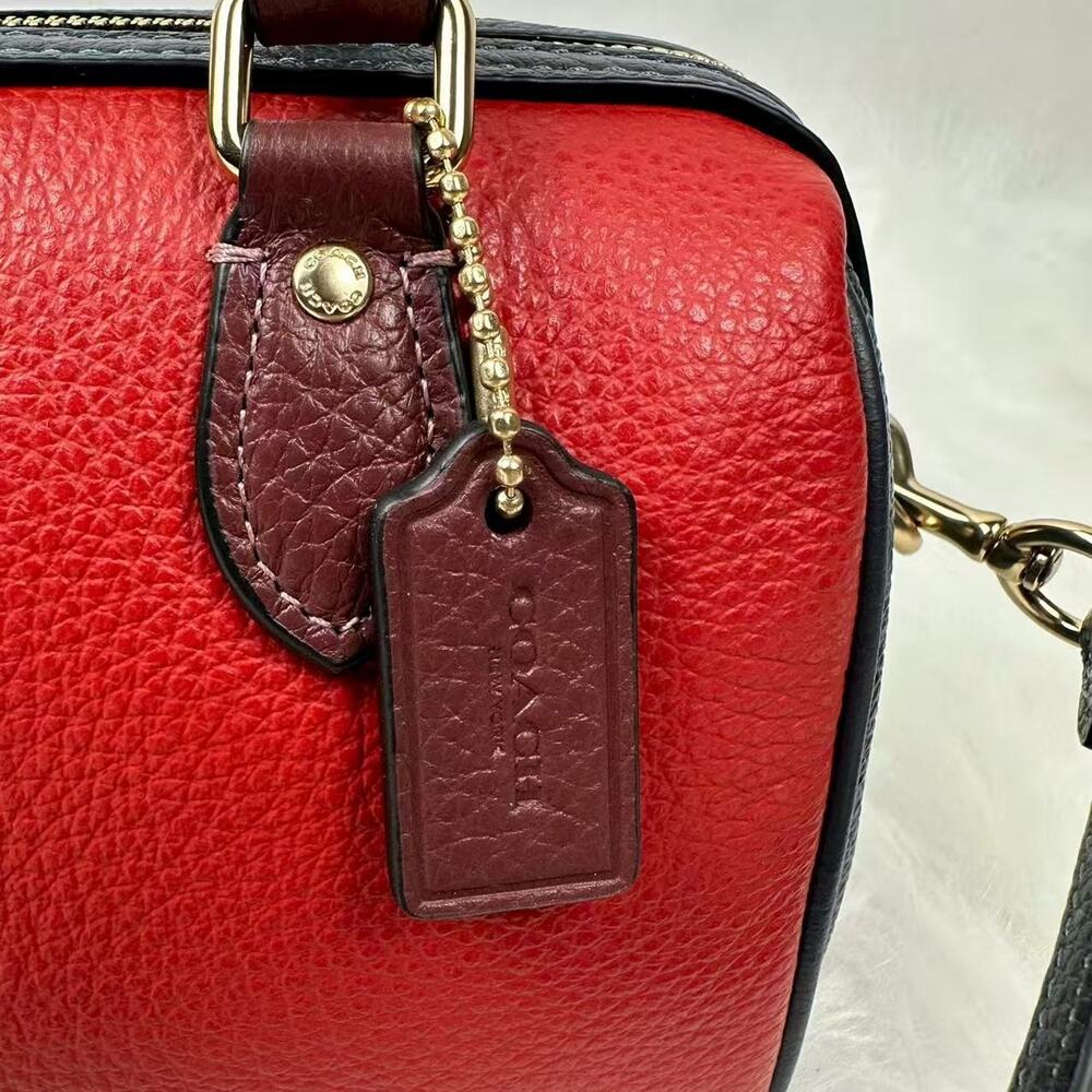 Coach Mini Rowan Crossbody Bag In Colorblock Signature Canvas CBM68 Denim/Bold - Picture 9 of 9